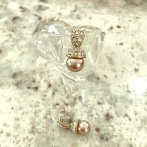 Pearl and Rhinestone Earrings